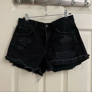 size 4 black high rise festival short